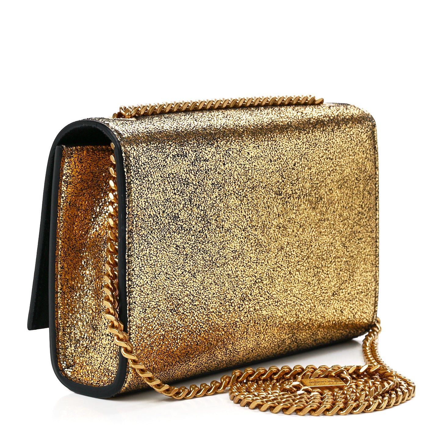 Metallic Calfskin Small Classic Monogram Kate Satchel Oro