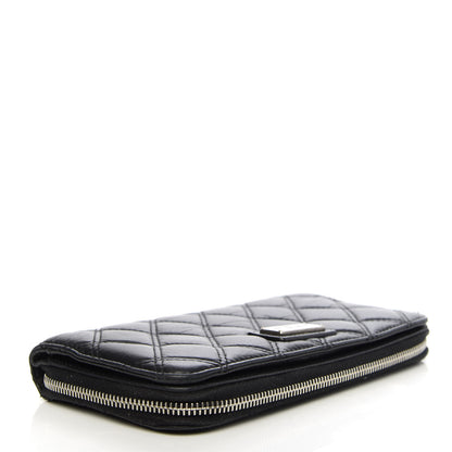 Chanel Aged Calfskin Quilted Paris New York PNY Wallet Black 4 of 10