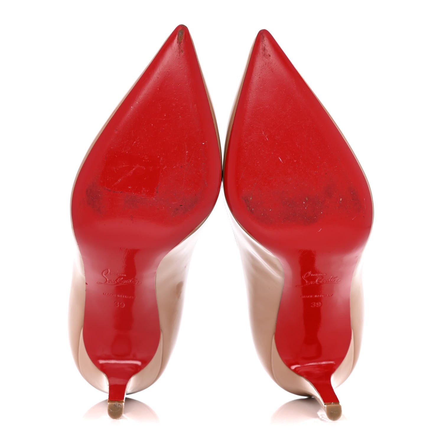 Christian Louboutin Patent Pigalle 100 Pumps 39 Nude 5 of 8