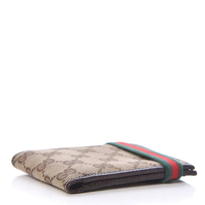 Gucci Monogram Web Band Bi-Fold Wallet Brown 4 of 9