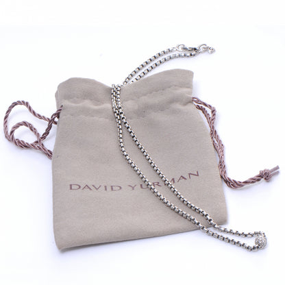 David Yurman Sterling Silver and Pave Diamond Pendant Necklace 5 of 5