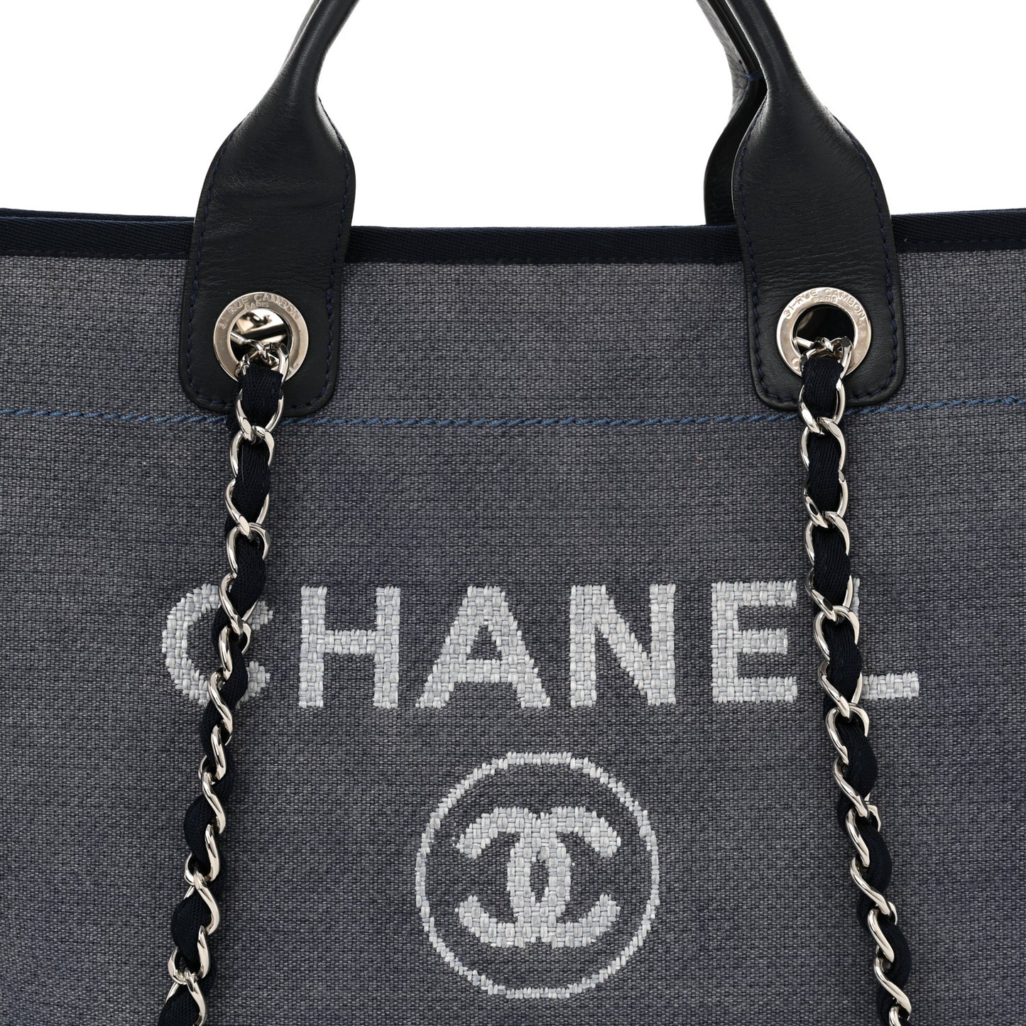 Canvas Deauville Large Tote Denim Blue