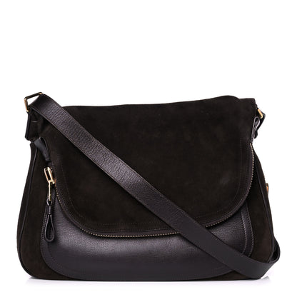 Tom Ford Suede Calfskin Medium Jennifer Crossbody Brown 1 of 16