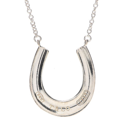 Tiffany Sterling Silver 1837 Horseshoe Pendant Necklace 4 of 5