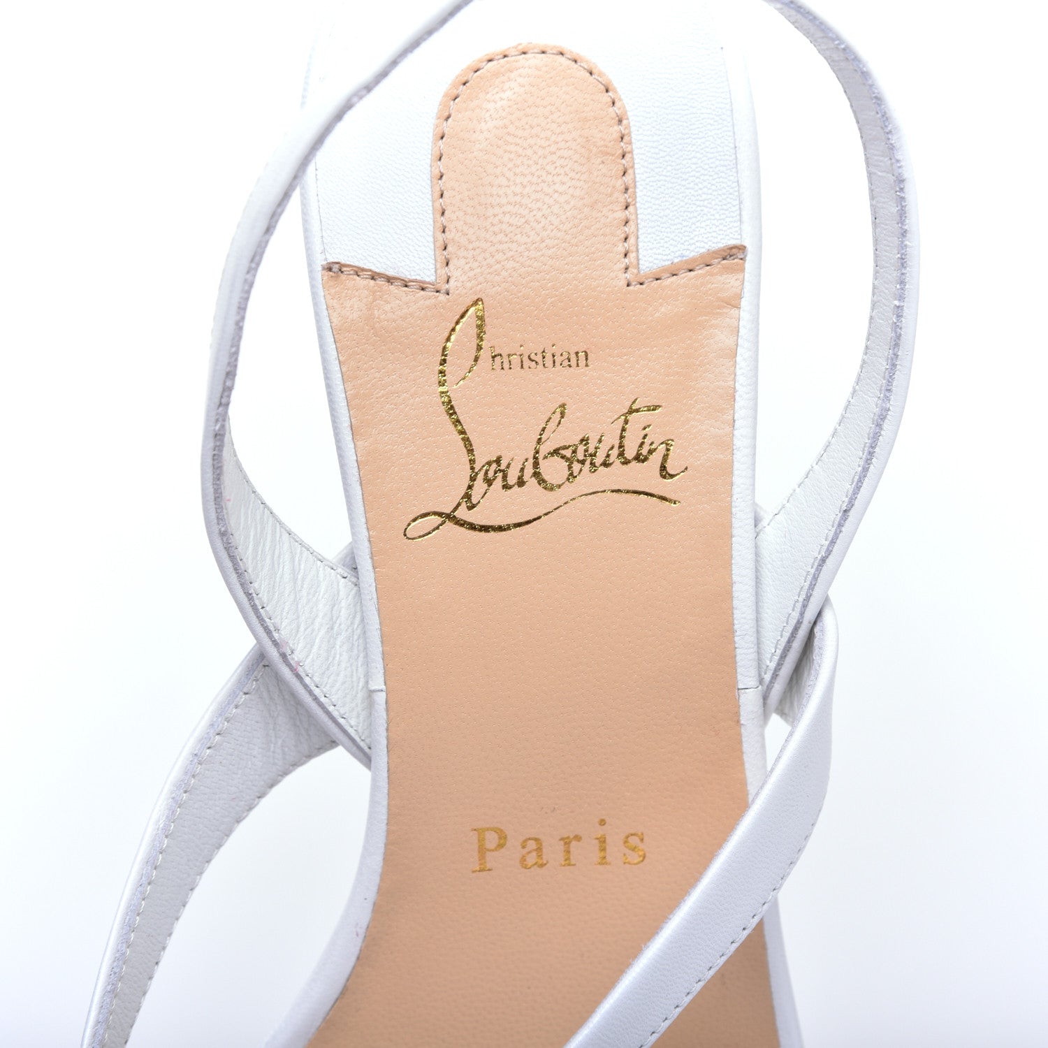 Christian Louboutin Kid Taralita 55 Thong Sandals 37 White 7 of 8
