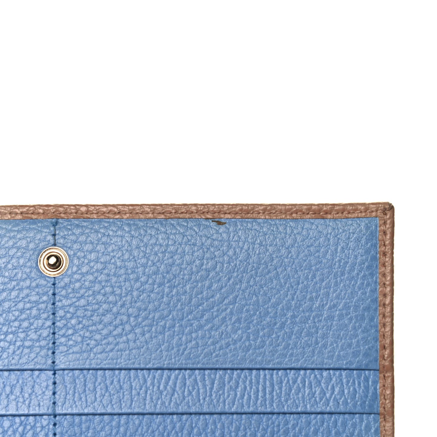 Dollar Calfskin Mini Swing Wallet Bag Camelia Mineral Blue