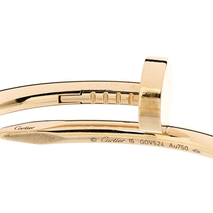 Cartier 18K Yellow Gold Juste Un Clou Bracelet 15 4 of 5