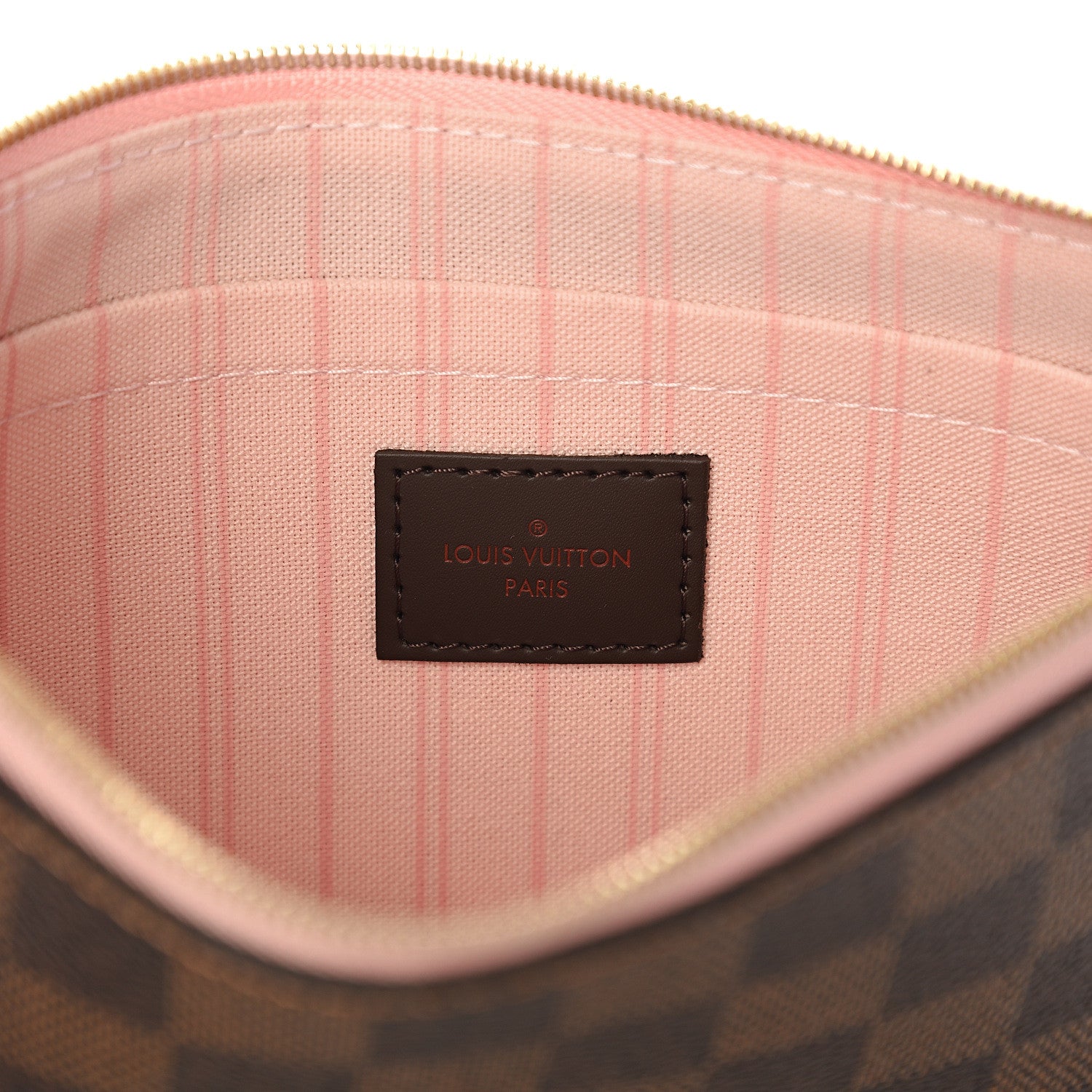 Louis Vuitton Damier Ebene Neverfull MM GM Pochette Rose Ballerine 5 of 7