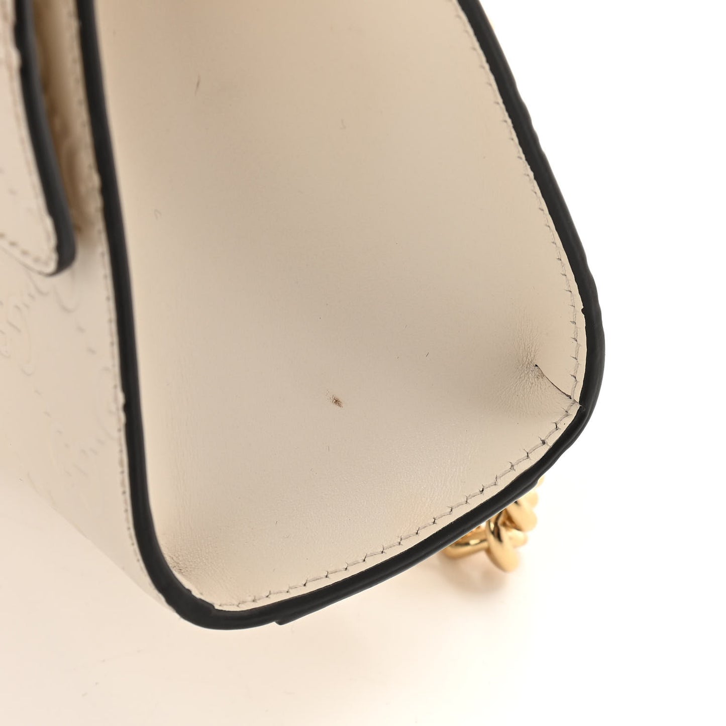 Guccissima Small Padlock Shoulder Bag White