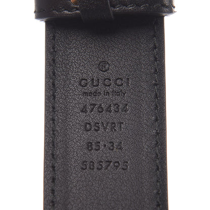 Gucci Calfskin Matelasse GG Marmont Belt Bag 85 34 Black 7 of 7