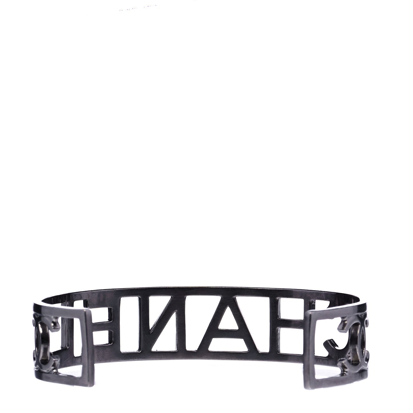 Metal Logo Cuff Silver