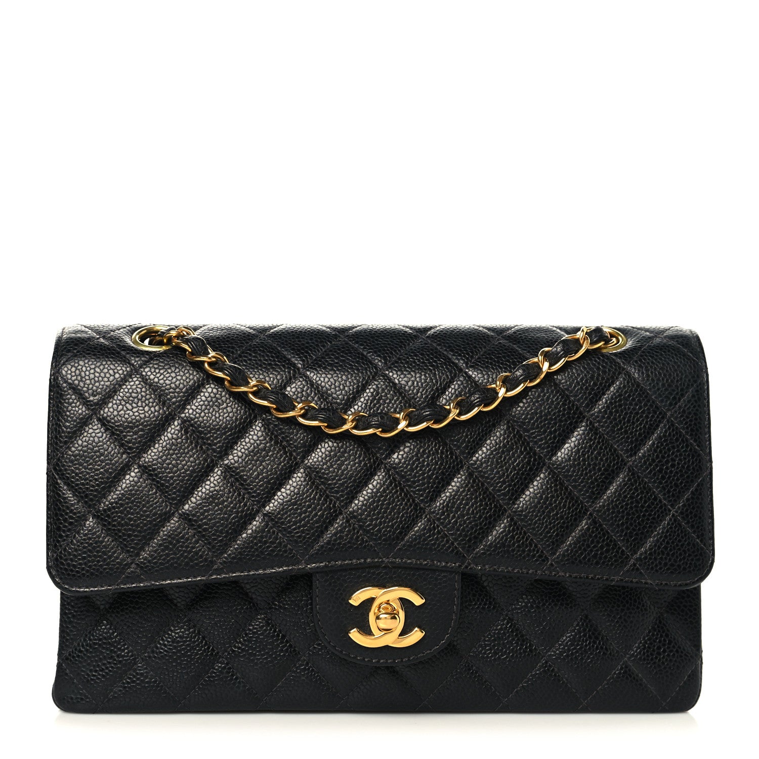Chanel Caviar Quilted Medium Double Flap Black 1 of 12