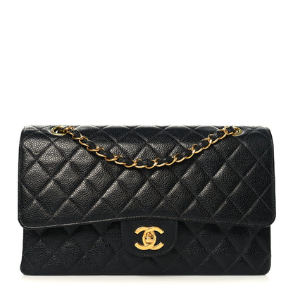 Chanel Caviar Quilted Medium Double Flap Black 1 of 12