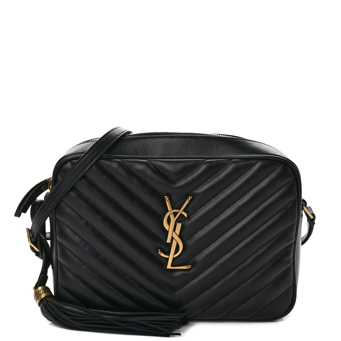 Calfskin Matelasse Monogram Lou Camera Bag Black