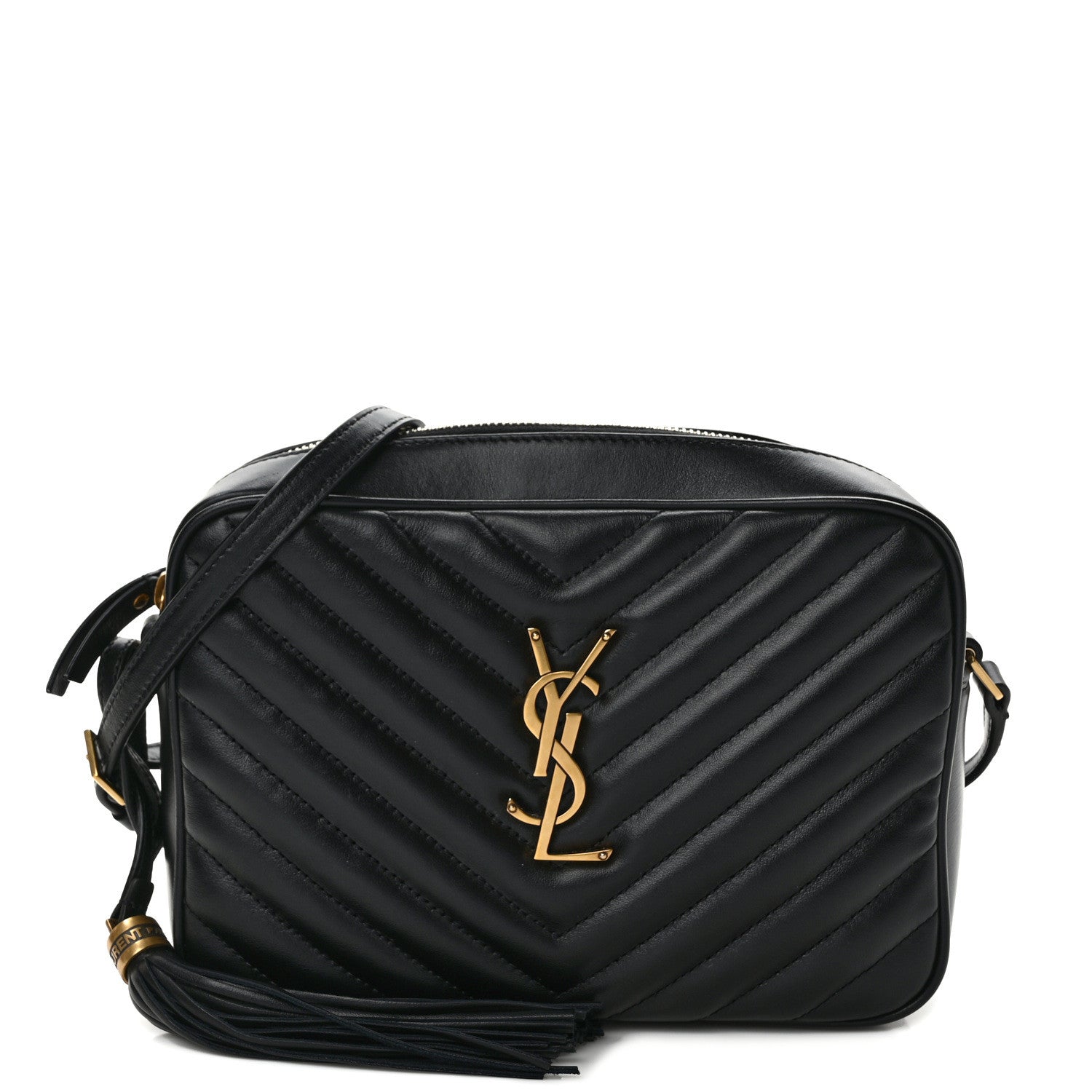 Saint Laurent Calfskin Matelasse Monogram Lou Camera Bag Black 1 of 10