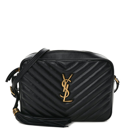 Saint Laurent Calfskin Matelasse Monogram Lou Camera Bag Black 1 of 10
