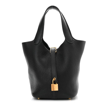 Hermes Taurillon Clemence Picotin Lock 18 PM Black 1 of 11