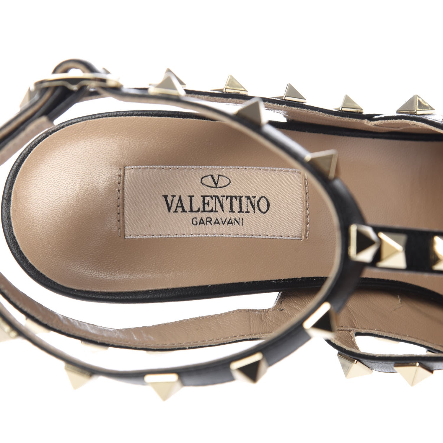 Valentino Garavani Suede Rockstud Ankle Strap Pumps 39.5 Black 7 of 9