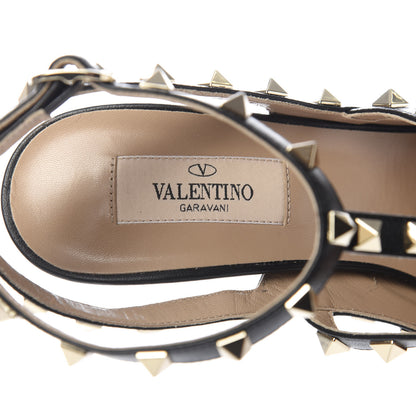 Valentino Garavani Suede Rockstud Ankle Strap Pumps 39.5 Black 7 of 9
