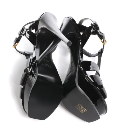 Saint Laurent Patent Tribute 105 Platform Sandals 39 Black 4 of 6