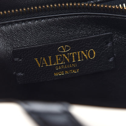 Valentino Garavani Nappa Large Roman Stud Shoulder Bag Ivory Black 6 of 8