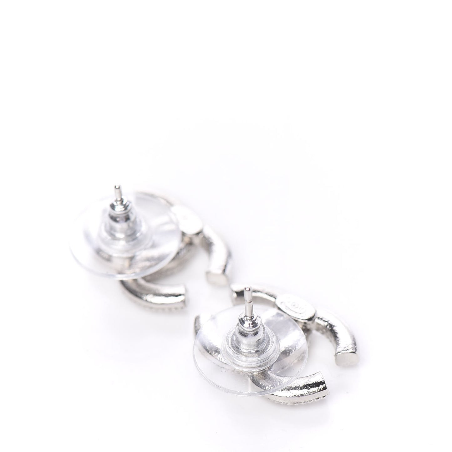 Crystal CC Earrings Silver