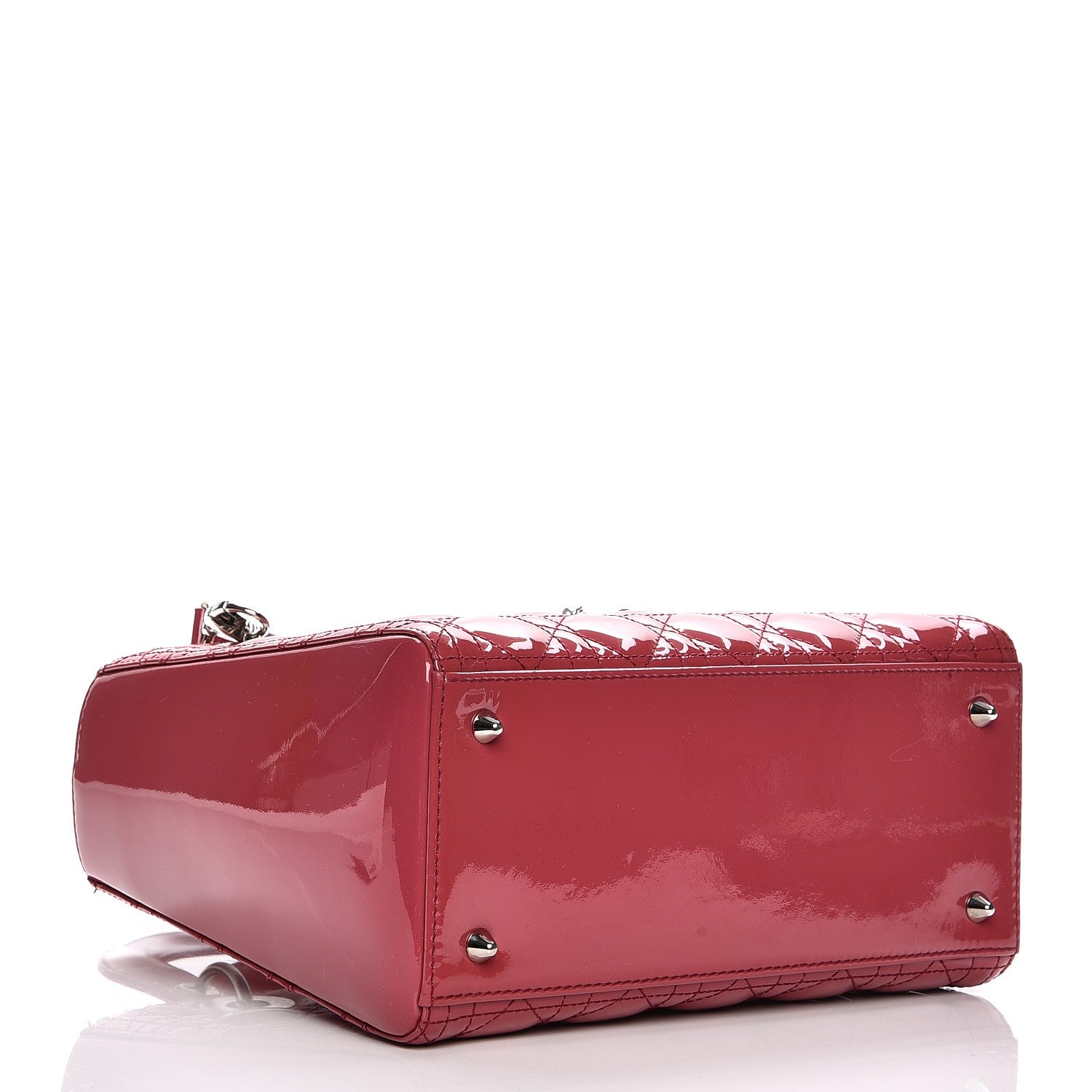Christian Dior Patent Cannage Medium Lady Dior Dark Pink 5 of 17