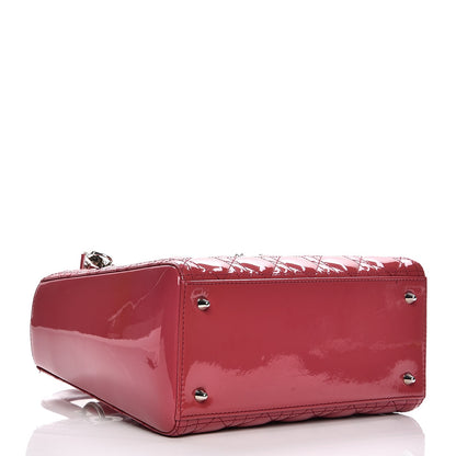 Christian Dior Patent Cannage Medium Lady Dior Dark Pink 5 of 17