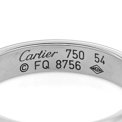 Cartier 18K White Gold 3.5mm LOVE Wedding Band Ring 54 6.75 5 of 6