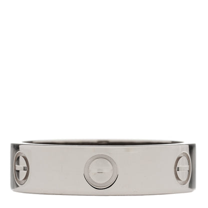Cartier 18K White Gold 5.5mm LOVE Ring 63 10.25 1 of 5