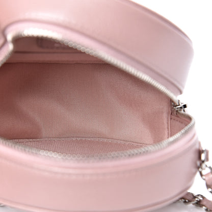Chanel Goatskin Camellia Quilted Round Clutch With Chain Light Pink 5 of 10