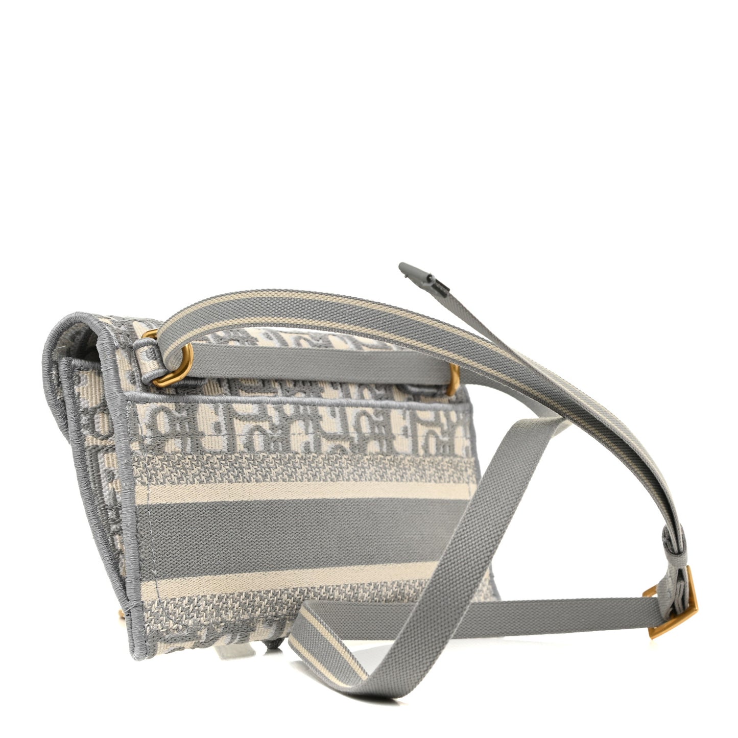 Oblique Slim Saddle Pouch Grey