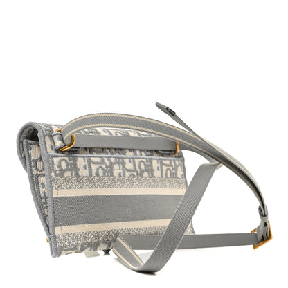 Christian Dior Oblique Slim Saddle Pouch Grey 2 of 9