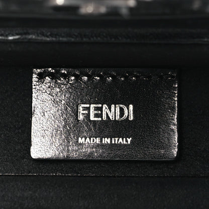 Fendi Recycled Fabric Jacquard Vitello Astro FF 1974 Mini Baguette Trunk Asfalto Black 6 of 9