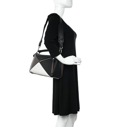 Loewe Calfskin Medium Puzzle Bag Black Taupe 2 of 10