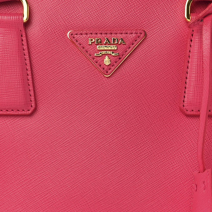 Prada Saffiano Small Galleria Double Zip Tote Peonia 9 of 12