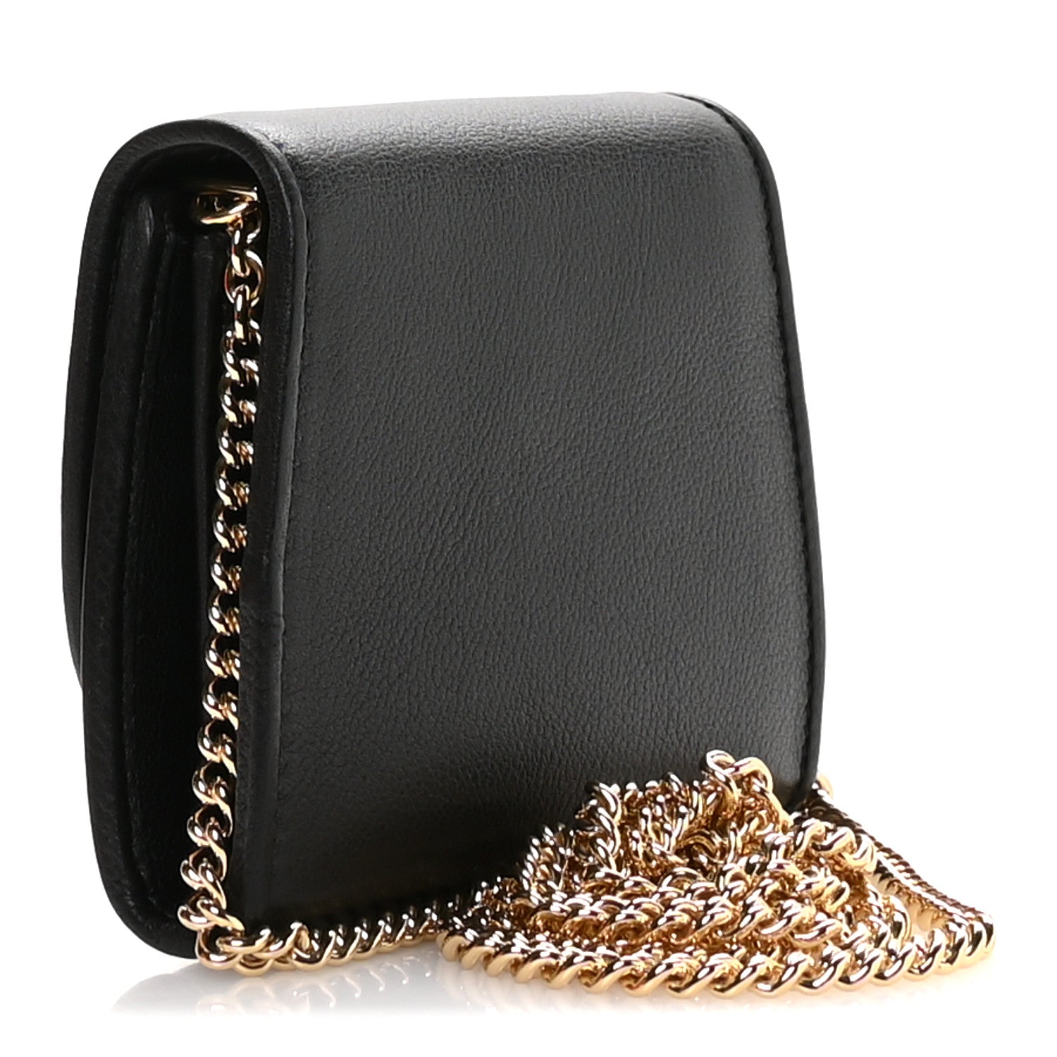 Gucci Roxy Calfskin Medium Blondie Chain Wallet Black 3 of 10