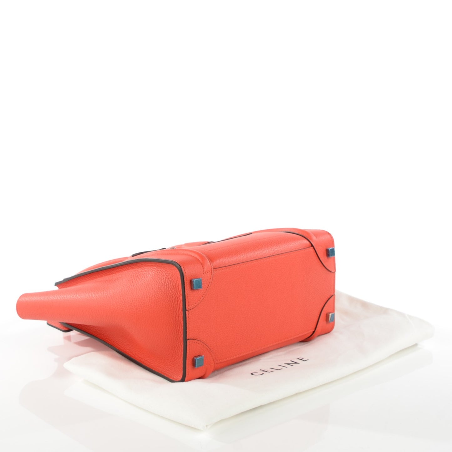 Drummed Calfskin Micro Luggage Vermillion