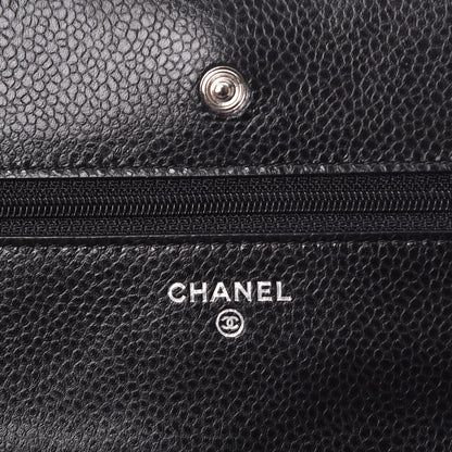 Chanel Caviar Quilted Wallet On Chain WOC Black 6 of 9