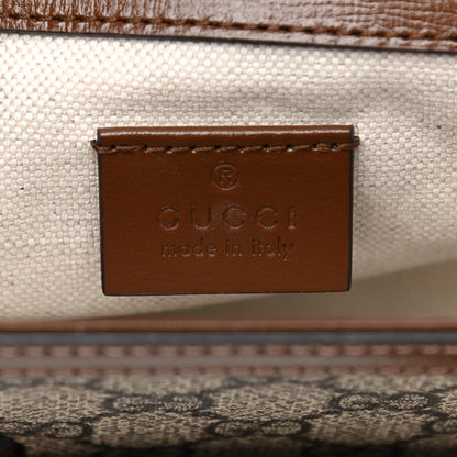 Gucci GG Supreme Monogram Web Mini Horsebit 1955 Shoulder Bag Beige Brown Sugar 7 of 11