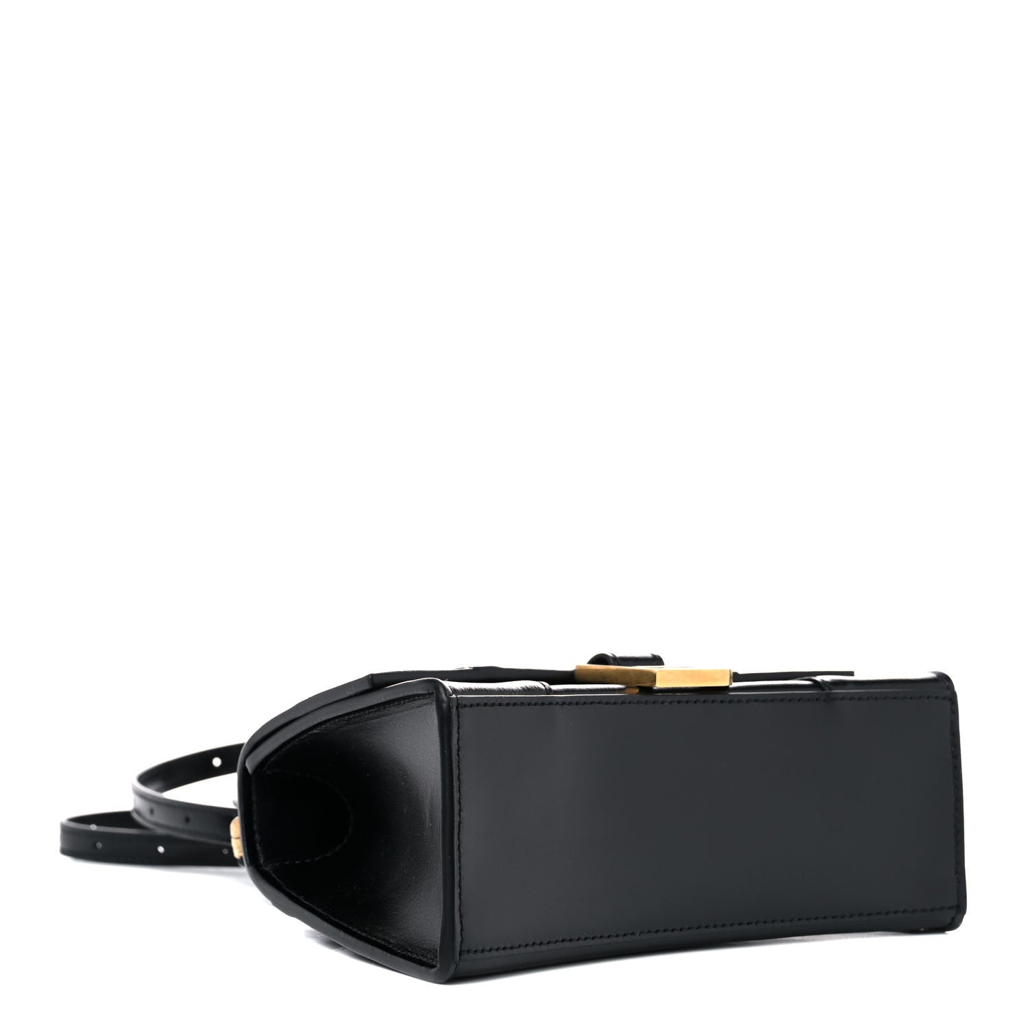 Balenciaga Shiny Box Calfskin Hourglass Top Handle Bag XS Black 4 of 10
