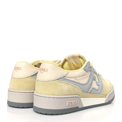 Fendi Suede Vitello Fendi Match Low Top Sneakers 37 Straw Azzurro Poison Connecticut 4 of 9