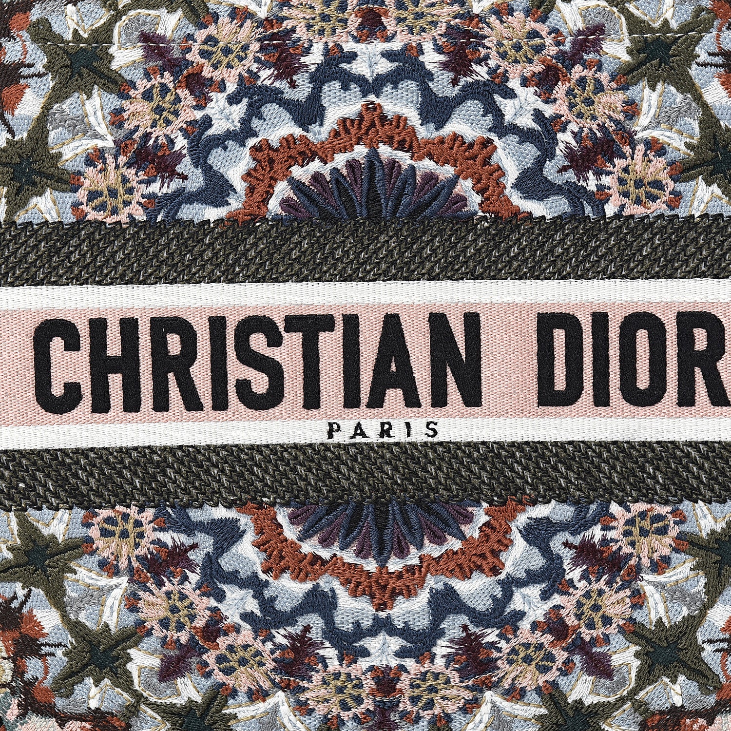 Christian Dior Canvas KaleiDioroscopic Embroidered Medium Book Tote Multicolor 9 of 9