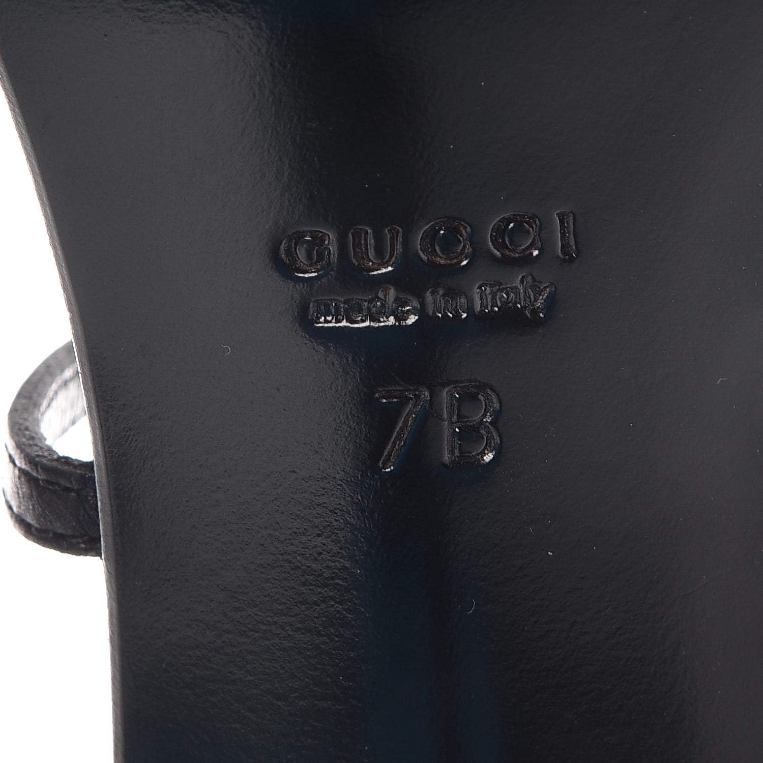 Gucci Calfskin Strappy Sandals 7 Black 8 of 10