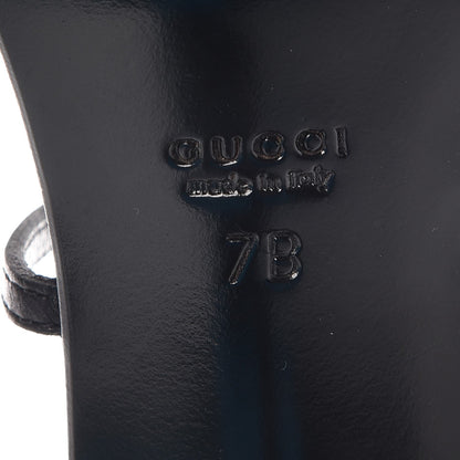 Gucci Calfskin Strappy Sandals 7 Black 8 of 10