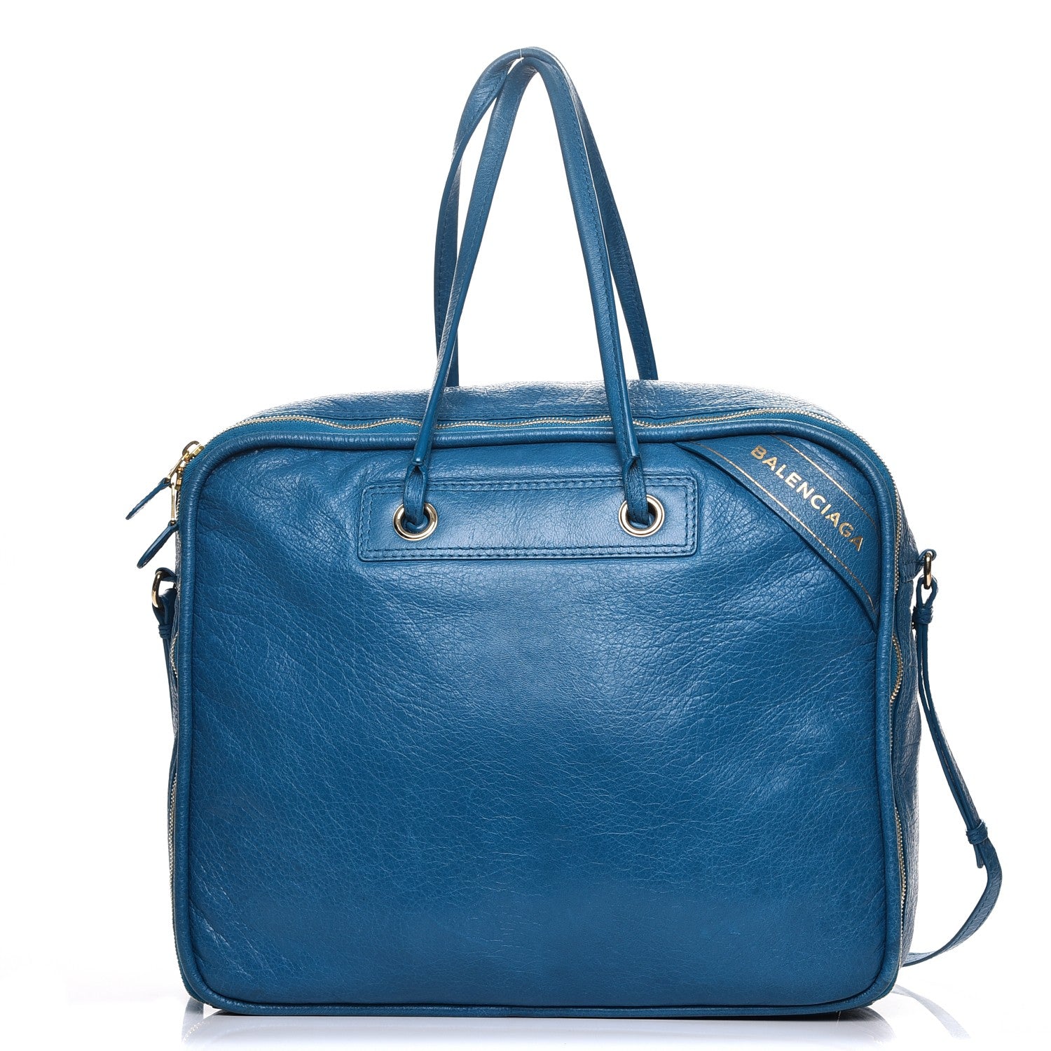 Balenciaga Agneau Medium Blanket Square Tote Bleu De Prusse 1 of 13