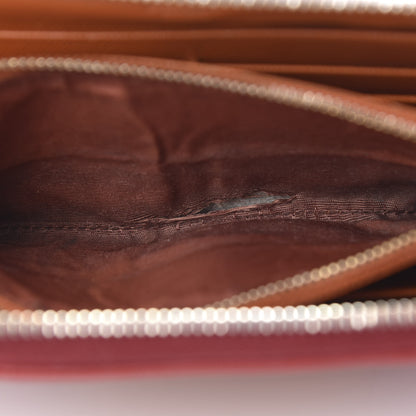 Prada Saffiano Bi-Color Metal Zip Around Wallet Fuocco Papaya 13 of 13