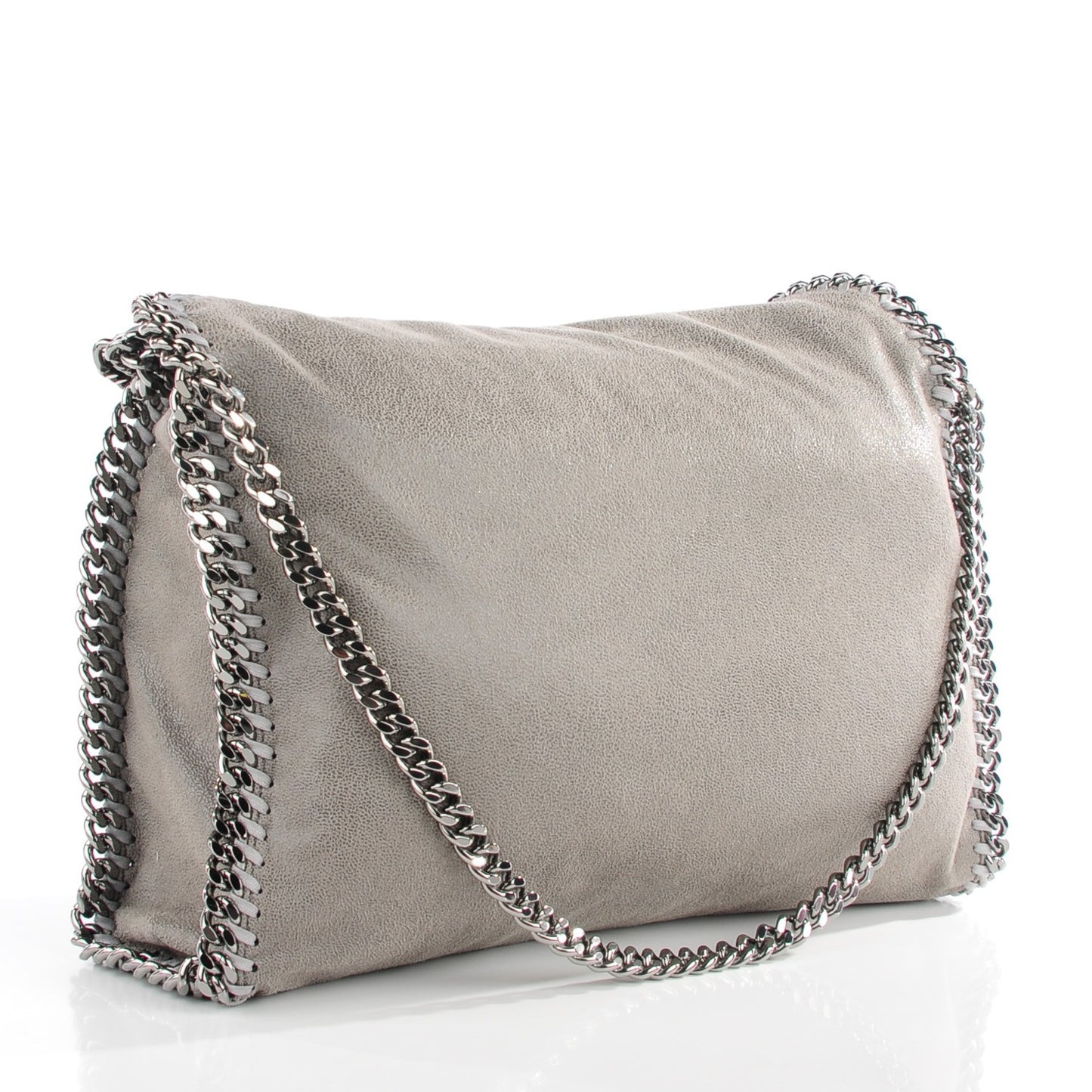 Shaggy Deer Falabella Fold Over Tote Grey