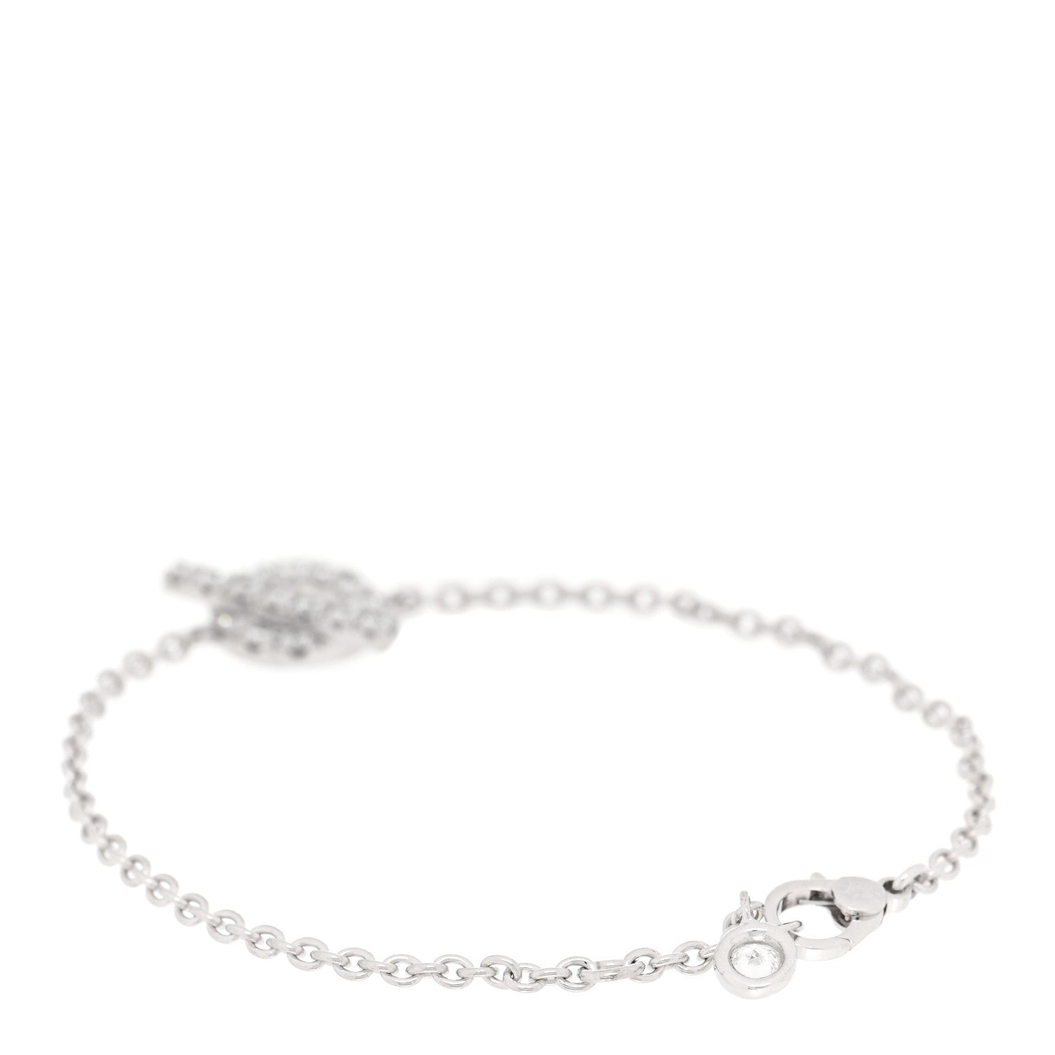 Hermes 18K White Gold Diamond Finesse Bracelet SH 2 of 4
