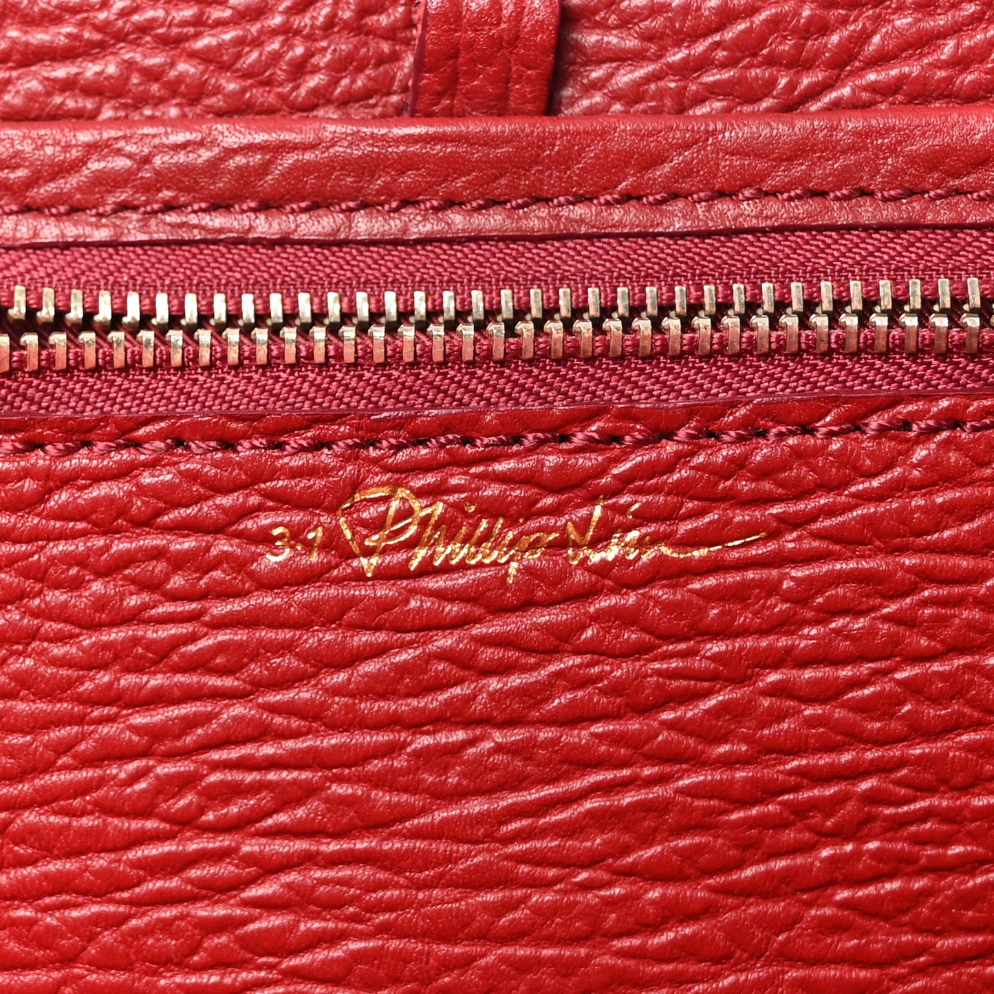 Textured Calfskin Medium Pashli Satchel Crimson